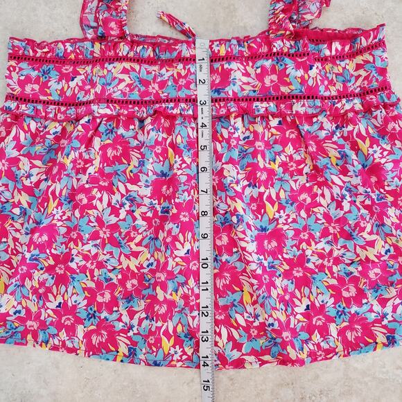 BOG Collective Hot Pink Floral Tank Size M - Picture 8 of 8